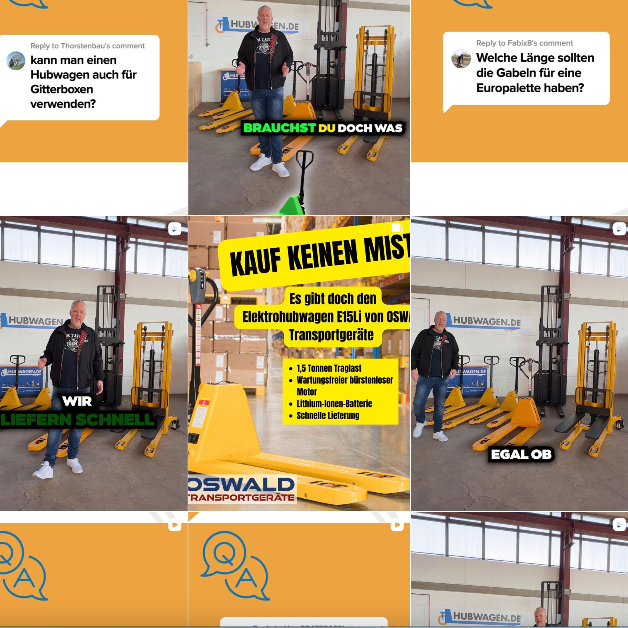 Instagram Hubwagen.de – Einblicke & Projekte